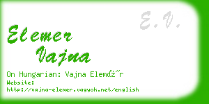 elemer vajna business card